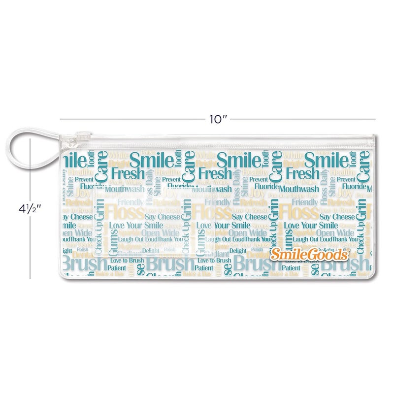 Practicon SmileGoods Zipper Pouch, 4.5" x 10", Tooth Talk, Pack of 72 - Image 3